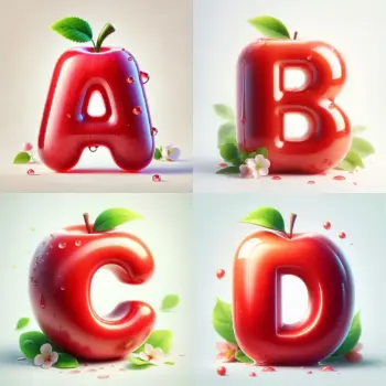Apple Fruit Letter