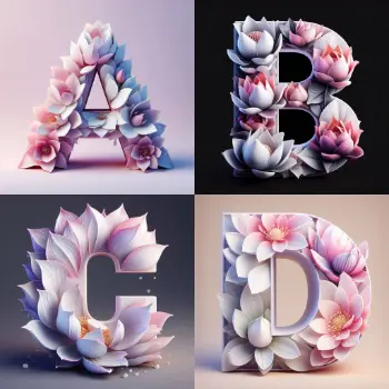 Lotus Flower Letters