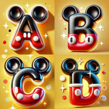 Mickey Mouse Letter