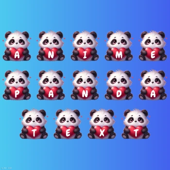 Anime Panda Text
