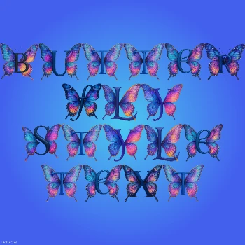 Butterfly Style Text