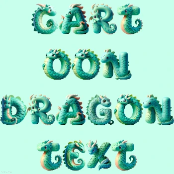 Cartoon Dragon Text