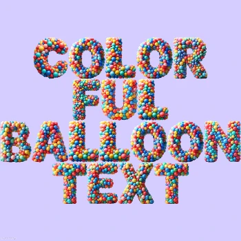 Colorful Balloon Text