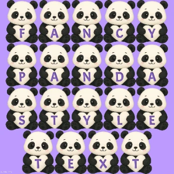 Fancy Panda Text