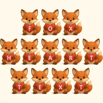 Fox Heart Text