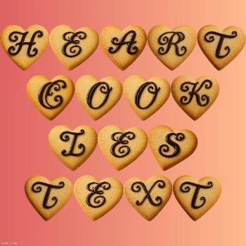 Heart Cookies Text