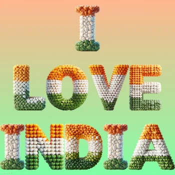 I Love India Text