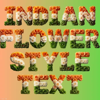 Indian Flower Text