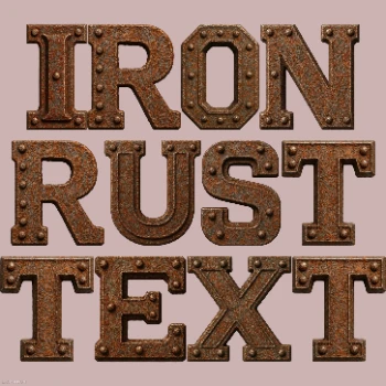 Iron Rust Text