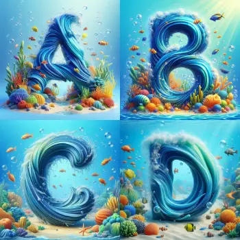 Letter Inside Ocean With Fish