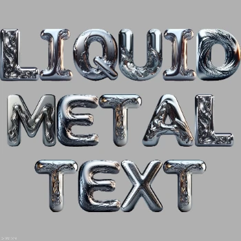 Liquid Metal Text