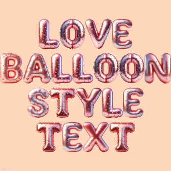Love Balloon Text