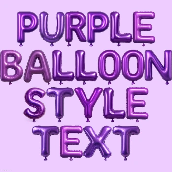 Purple Balloon Text