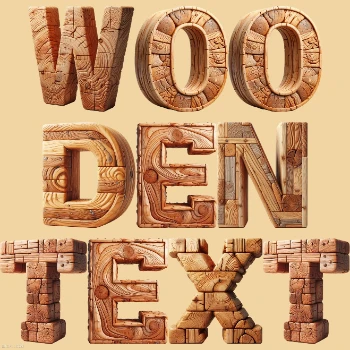 Wooden Text