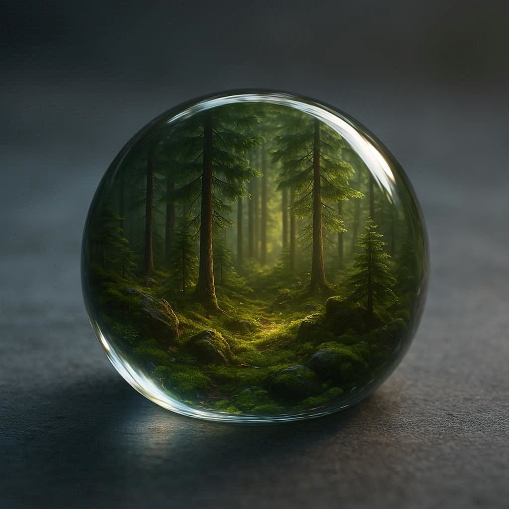 A Hyper Realistic 3d Render Of A Single Crystal Clear Water Droplet Resting On A Smooth Surface Inside The Droplet A Min