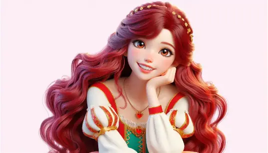 3D-Young-Disney-Princess-Red-Hair-Nice-Outfit-1