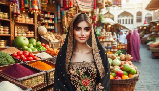 Abrabian-Girl-In-Arabian-Market-1