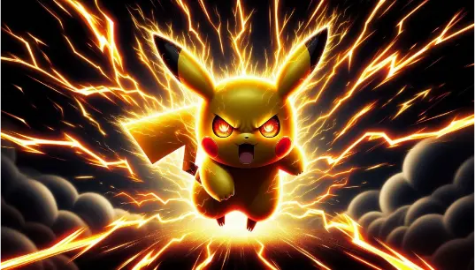 Angry-Pikachu-With-His-Full-Power-Mode-Thunder-Effect-1
