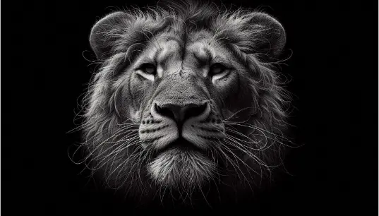 Black-and-White-Color-Effect-Lion-1