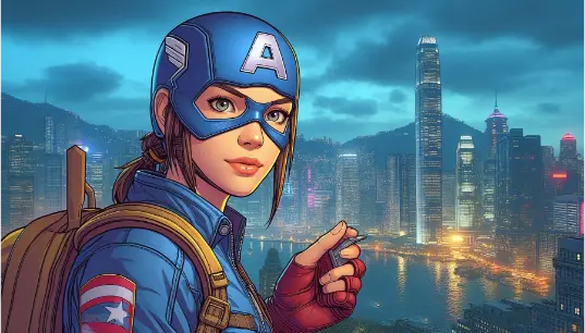 Cartoon-Effect-Female-Captain-America-1