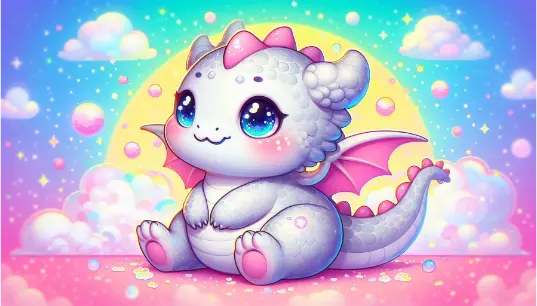 Cute-Cartoon-Effect-Dragon-With-Unicorn-Background-1