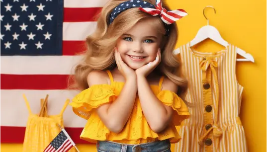 Cute-United-States-Baby-Girl-in-Yellow-Oufit