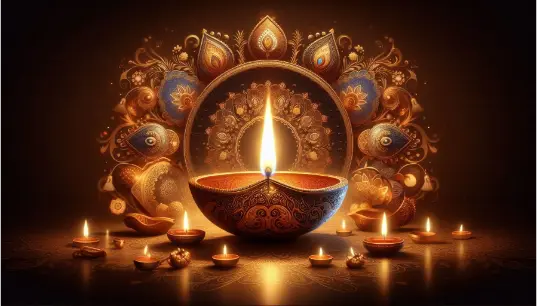 Happy-Diwali-with-Indian-Lamp