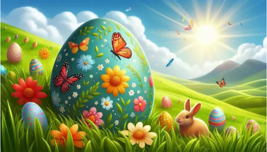 Happy-Easter-Garden-Flower-Background