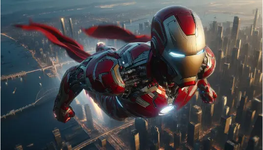 Iron-Man-Flying-On-City
