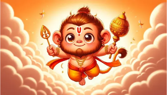 Little-Hanuman-With-Cloud-Sun-Background-1