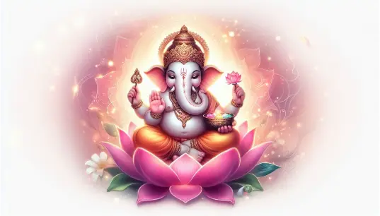Lord-Ganesh-Ji-With-Lotus