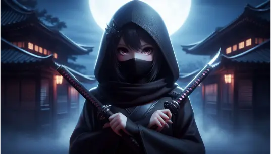 Ninja-Black-Color-With-Night-Background-1
