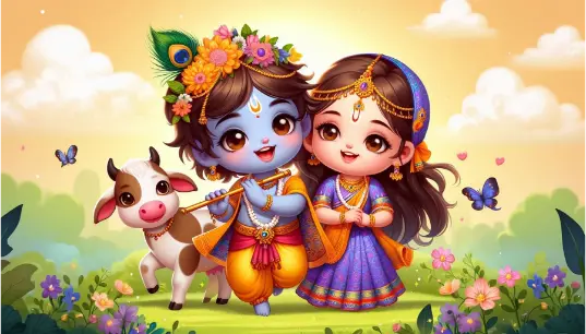 Radha-Krishna-Cow-With-Nature-Background-1