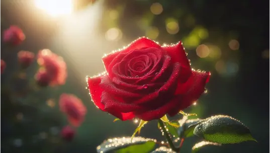 Rose-Flower-With-Rain-Effect-Realistic-Cinematic-View