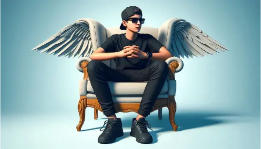 Social-Media-Profile-Image-Seat-On-Wings-Chair-Blue-Background-1